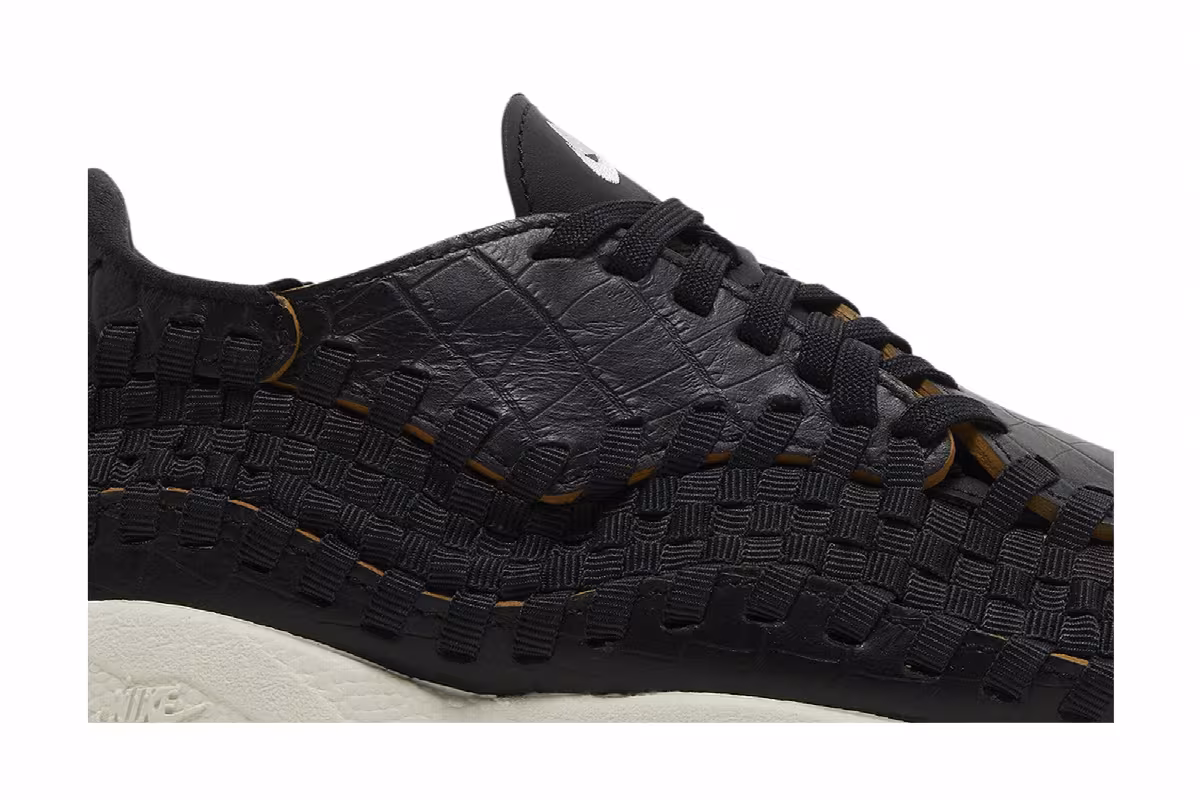 Nike Women's Air Footscape Woven Black Croc, view 3