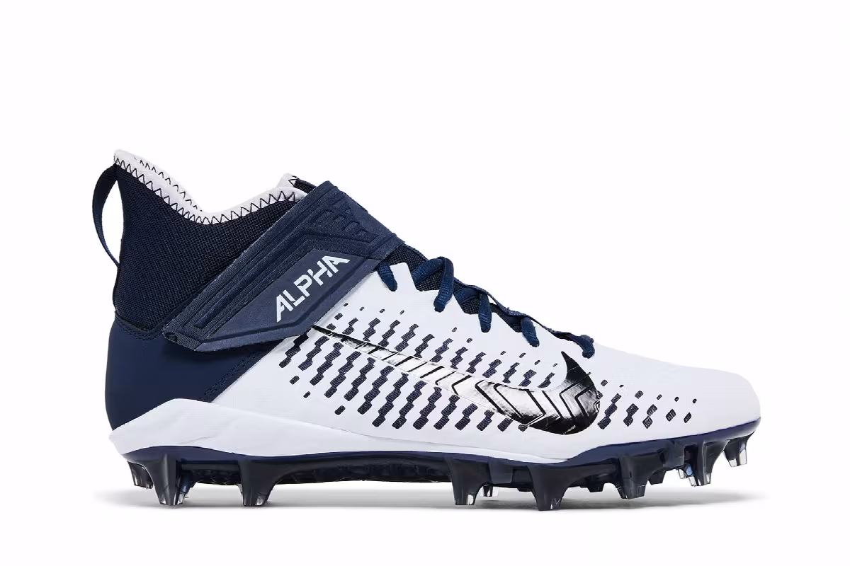 Air Jordan Alpha Menace Pro 2 Mid White College Navy, view 2