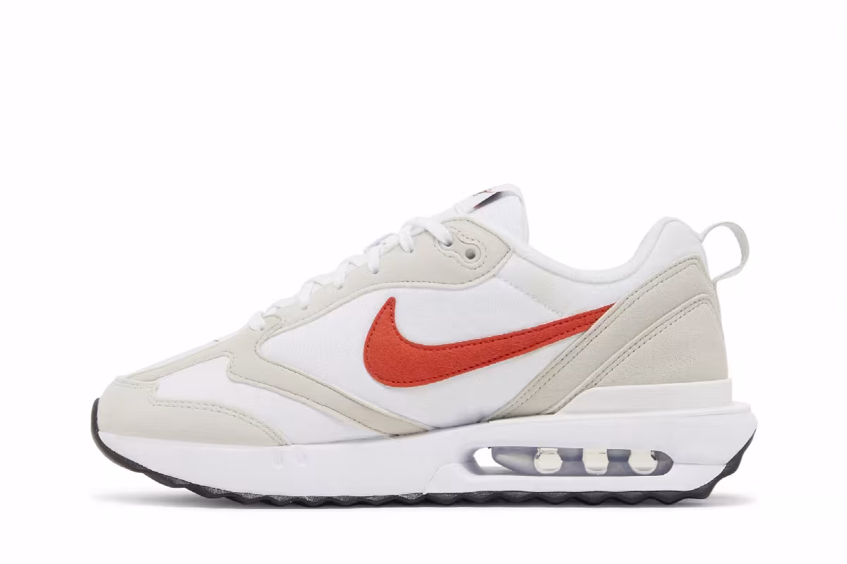 Nike Women's Air Max Dawn Light Bone Picante Red, view 4