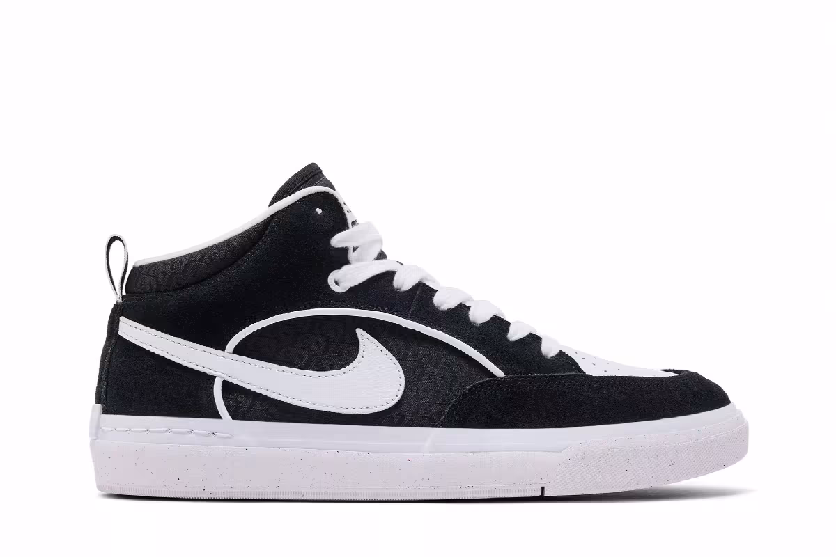 Nike React Leo SB Black White, view 2