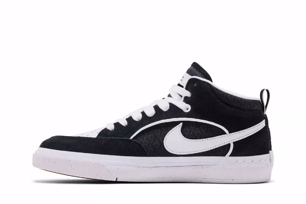 Nike React Leo SB Black White, view 4