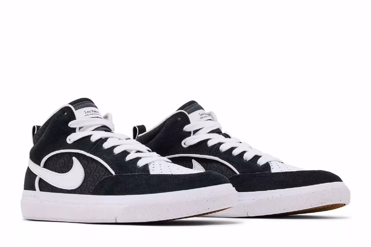 Nike React Leo SB Black White, view 9