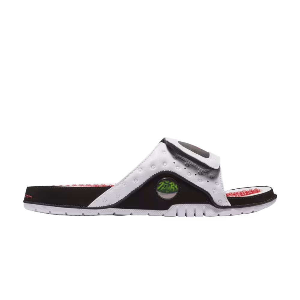 Air Jordan Hydro 13 Slide White Red Black