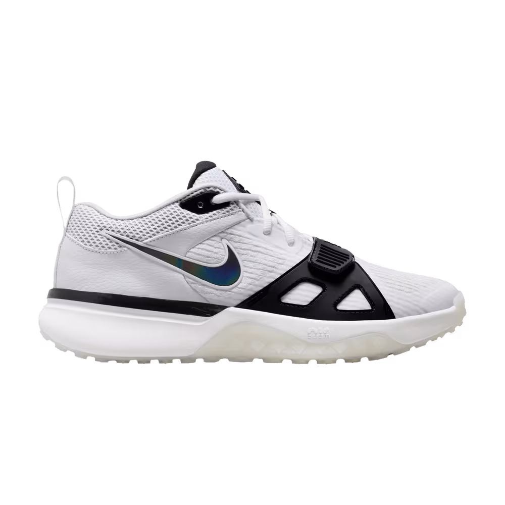 Nike Air Zoom Diamond Elite Turf White Iridescent - White Outlined Swoosh