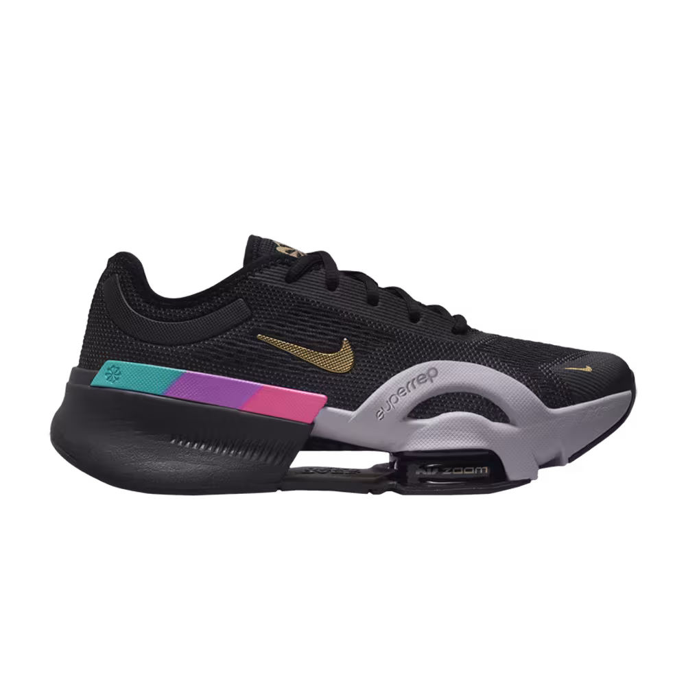Nike Women's Air Zoom SuperRep 4 Next Nature Premium Black Fireberry Gold