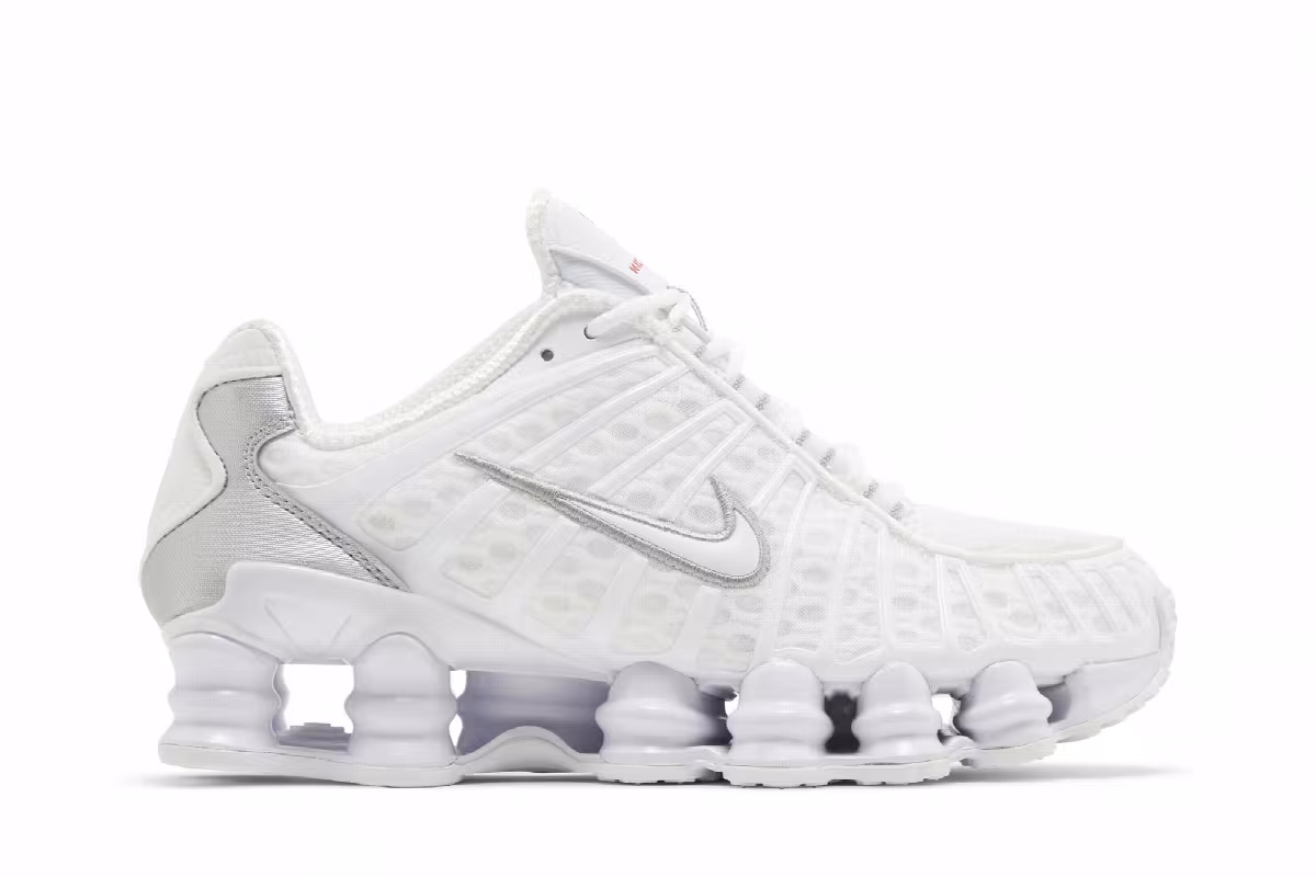 Nike Women's Shox TL White Silver, view 2