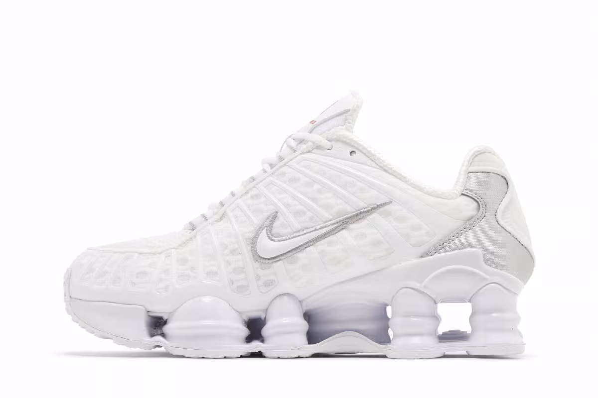 Nike Women's Shox TL White Silver, view 4