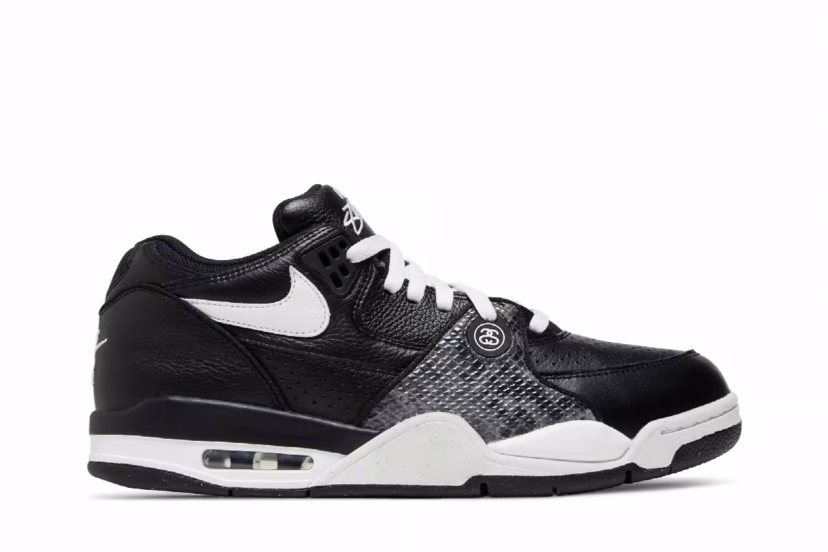 Stussy x Nike Air Flight 89 Low SP Black, view 2