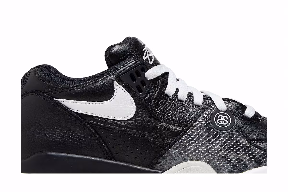 Stussy x Nike Air Flight 89 Low SP Black, view 3