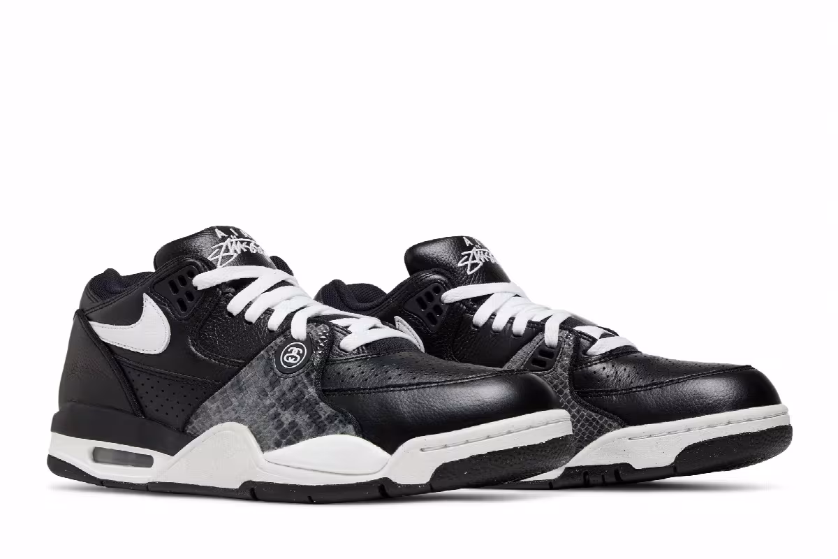 Stussy x Nike Air Flight 89 Low SP Black, view 9