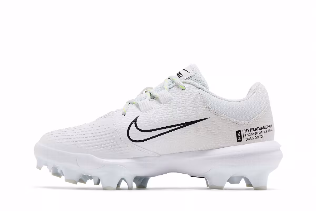 Nike Women's Hyperdiamond 4 Pro MCS White Black, view 4
