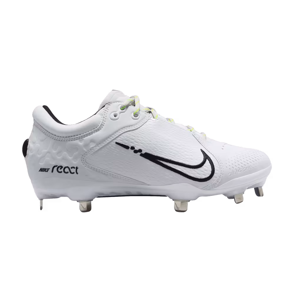 Nike Women's Hyperdiamond 4 Elite White Black Volt