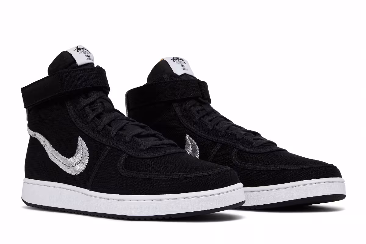 Stussy x Nike Vandal High Black, view 9