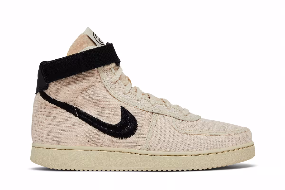 Stussy x Nike Vandal High Fossil, view 2