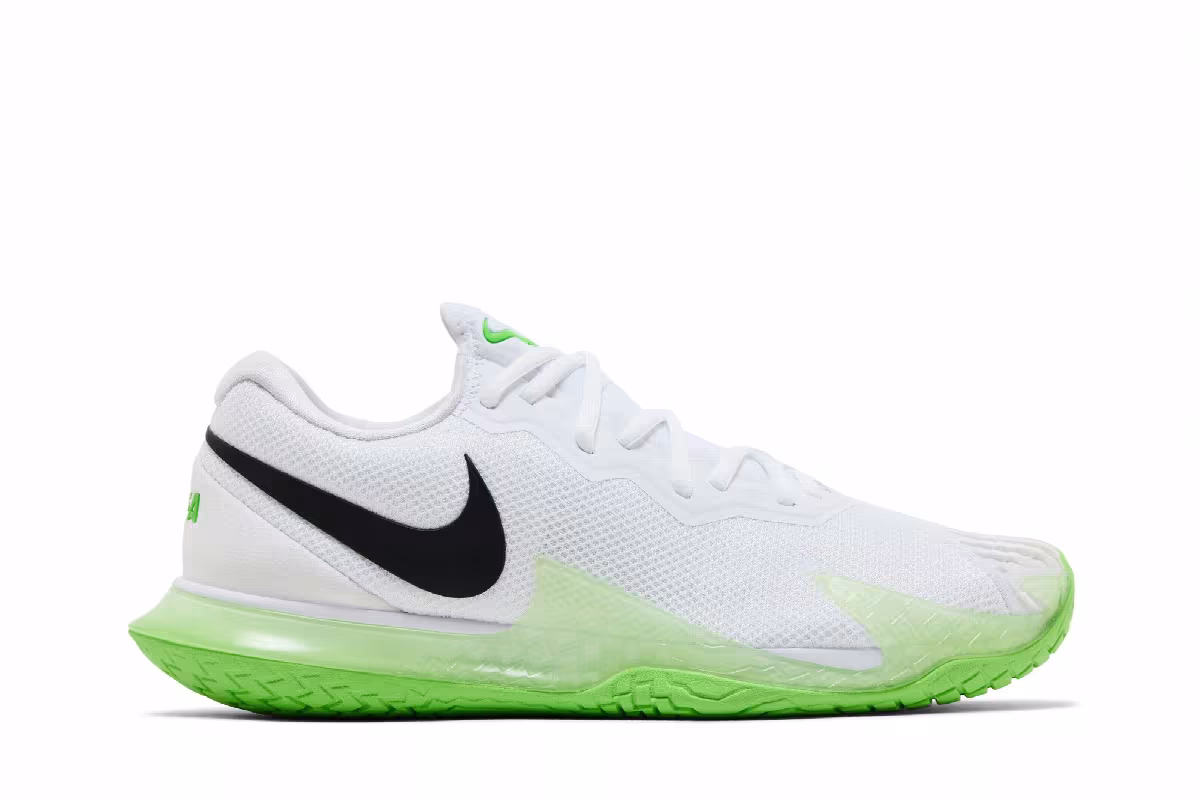 NikeCourt Zoom Vapor Cage 4 Rafa White Action Green, view 2