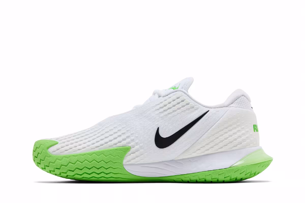 NikeCourt Zoom Vapor Cage 4 Rafa White Action Green, view 4
