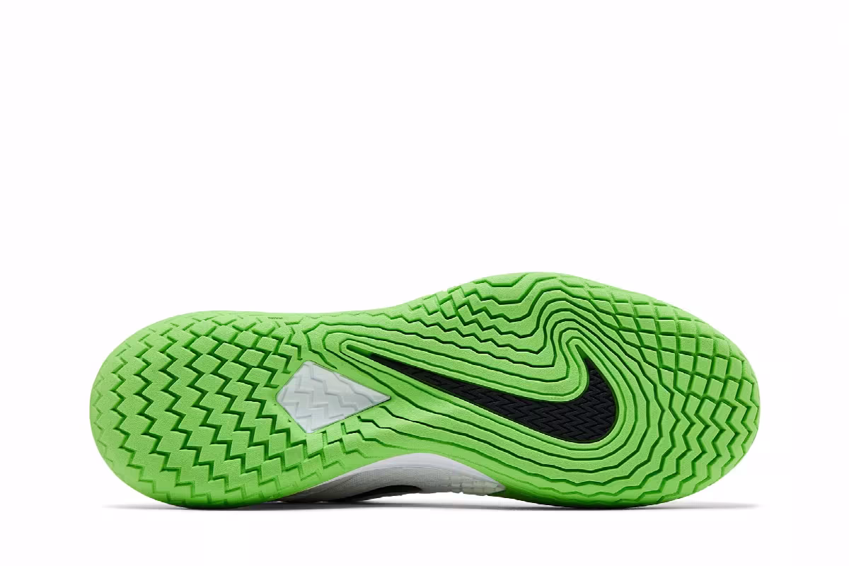 NikeCourt Zoom Vapor Cage 4 Rafa White Action Green, view 5