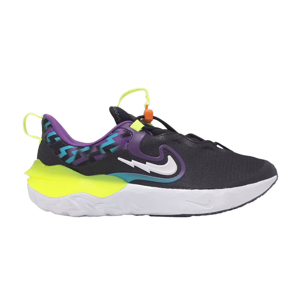 Nike Run Flow SE GS Black Teal Nebula Volt