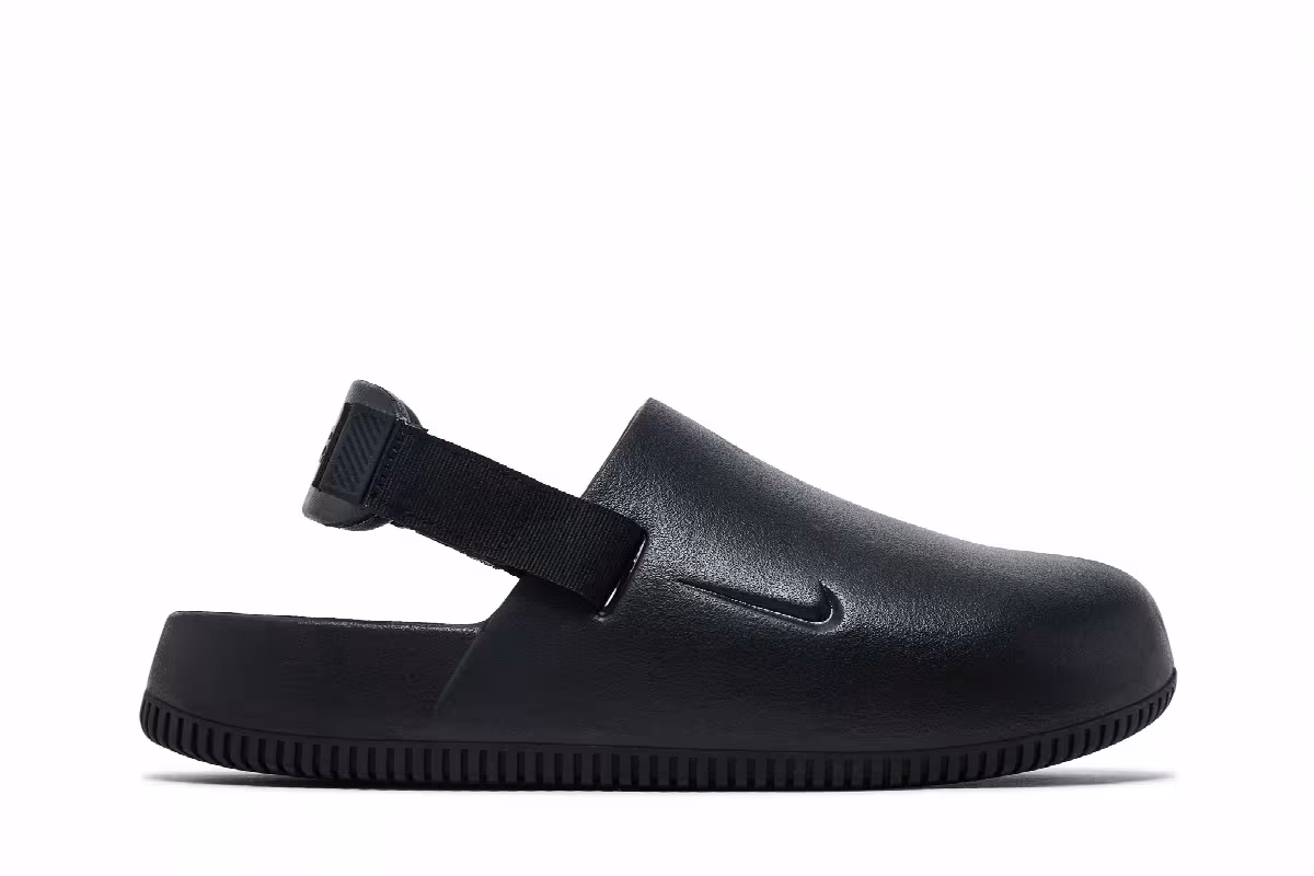 Nike Calm Mule Triple Black, view 2