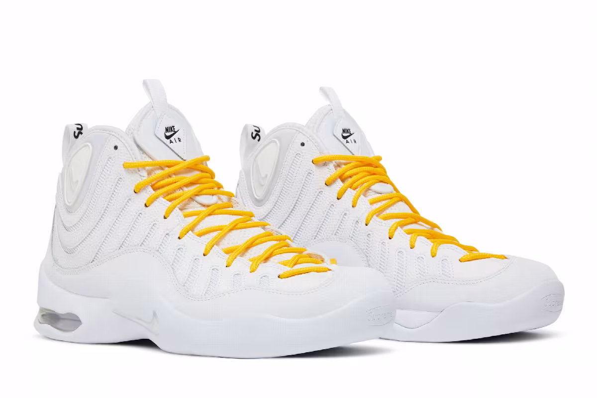 Supreme x Nike Air Bakin White, view 9