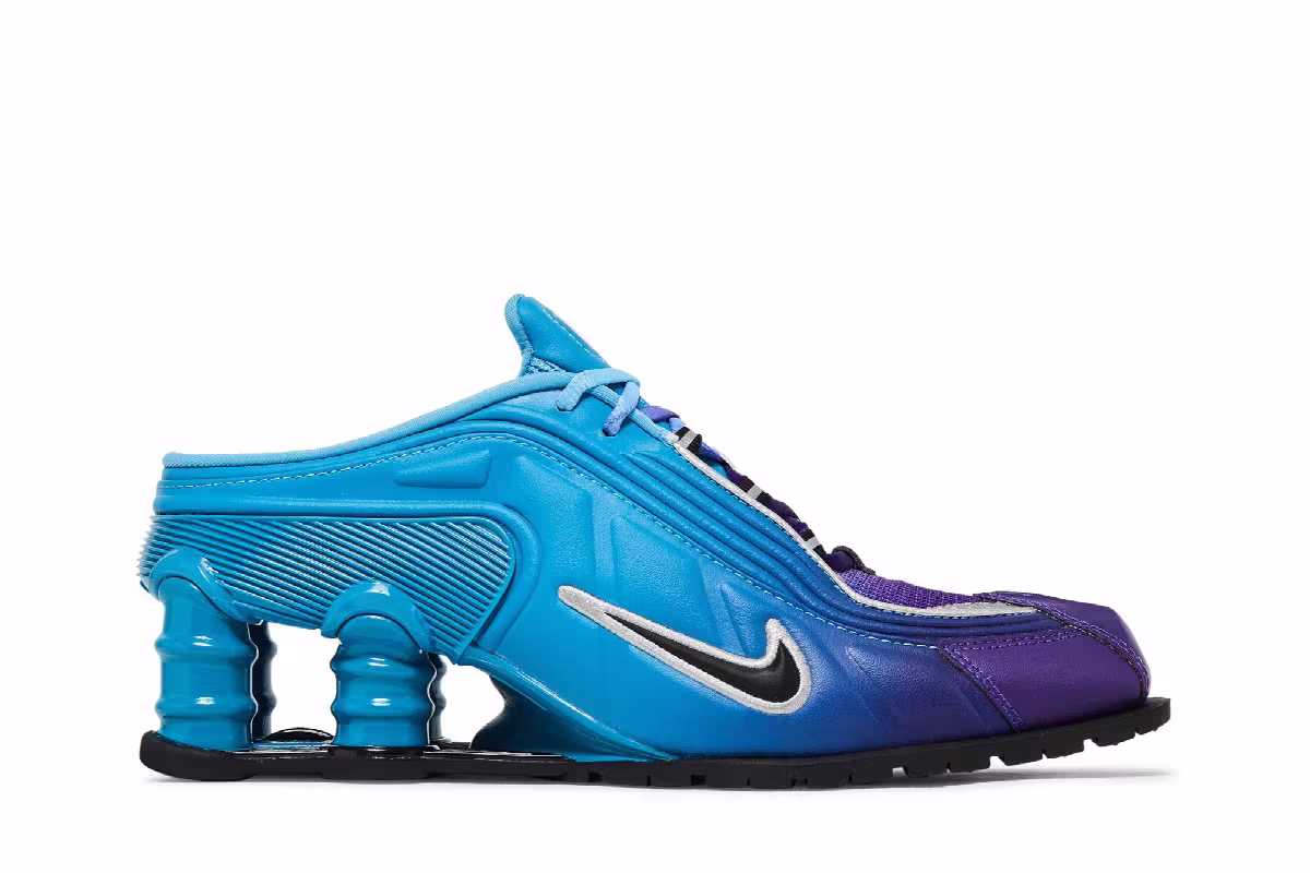 Martine Rose x Nike Women's Shox Mule MR4 Scuba Blue, view 2