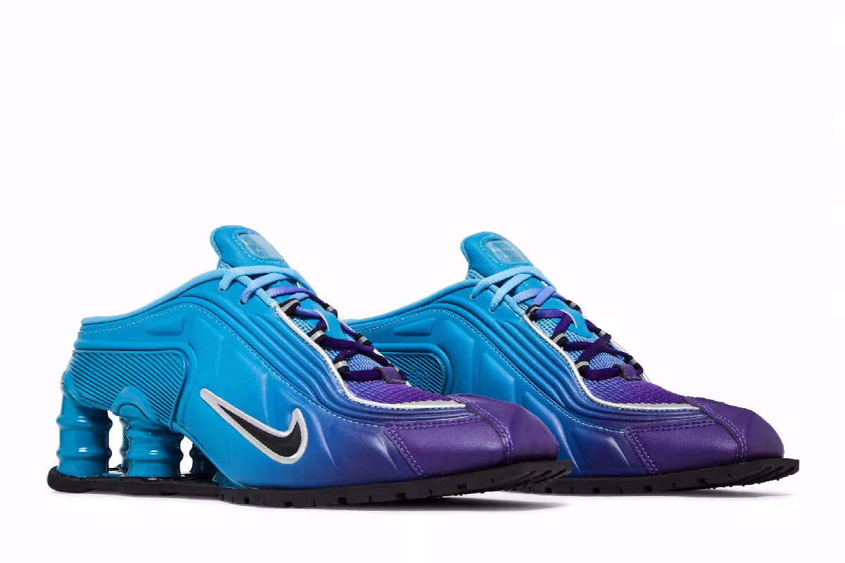 Martine Rose x Nike Women's Shox Mule MR4 Scuba Blue, view 9