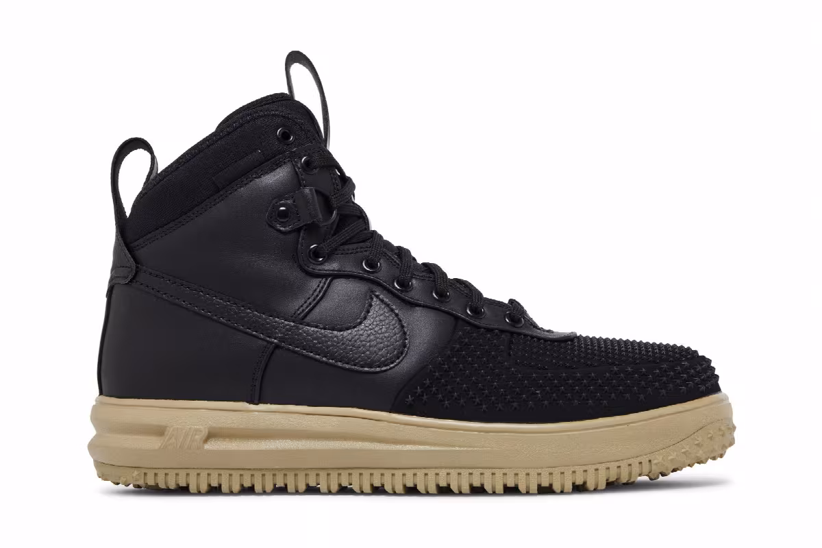 Nike Men's Lunar Force 1 Duckboot Black Neutral Olive, view 2