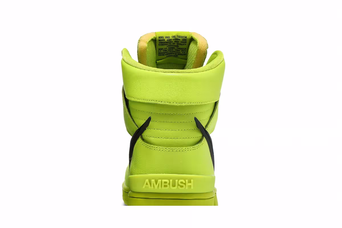 AMBUSH x Nike Dunk High Flash Lime, view 8