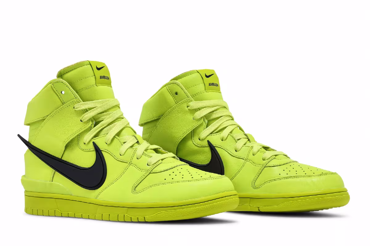 AMBUSH x Nike Dunk High Flash Lime, view 9