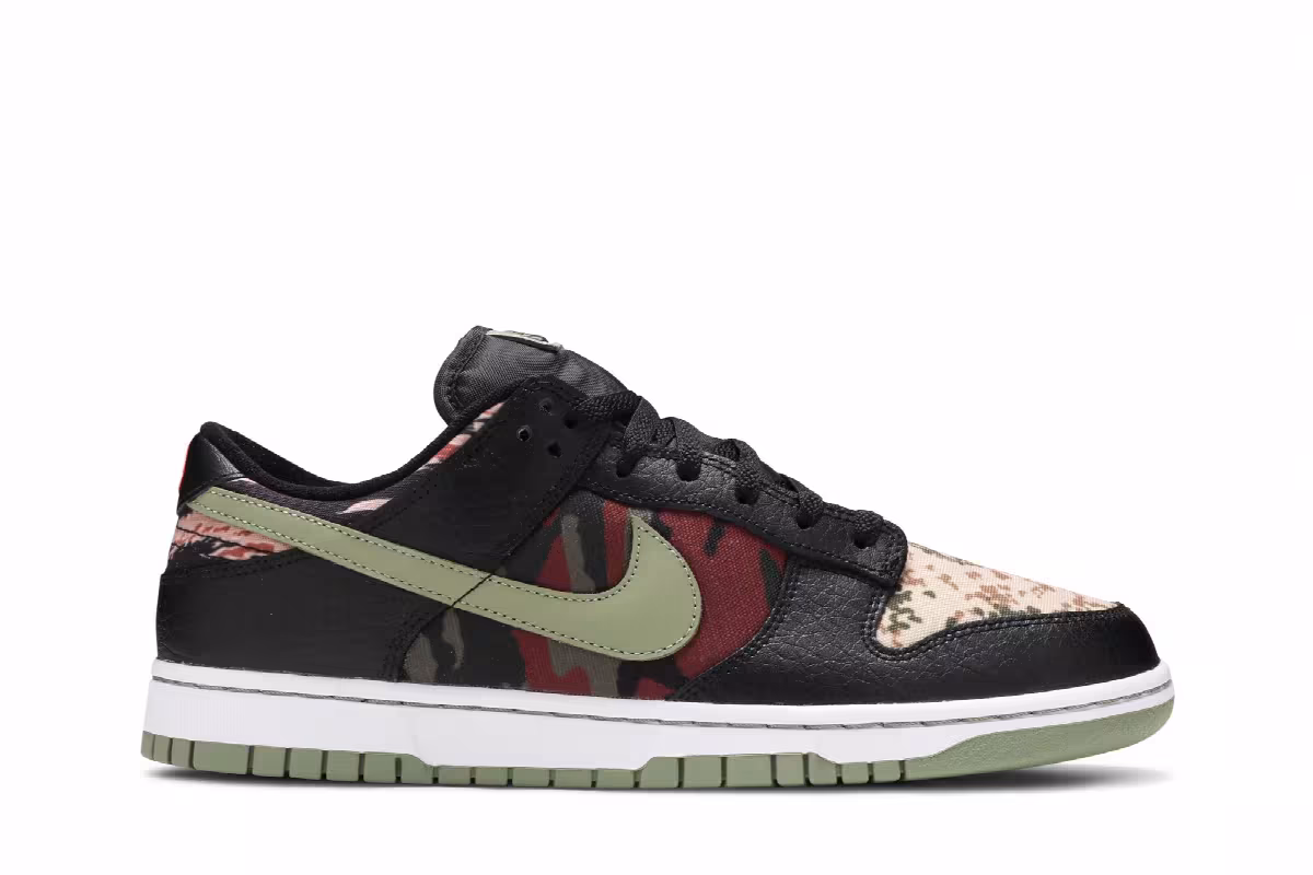 Nike Dunk Low SE Black Multi-Camo, view 2