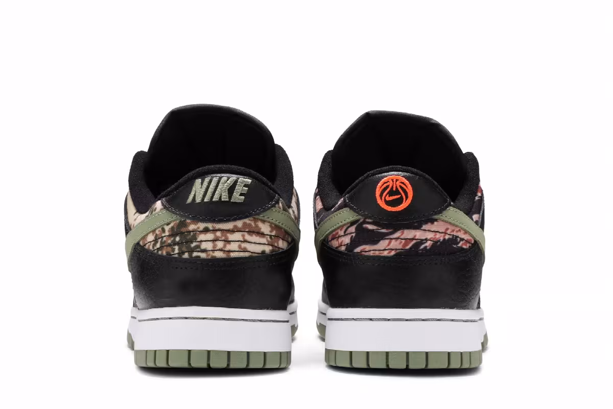 Nike Dunk Low SE Black Multi-Camo, view 7