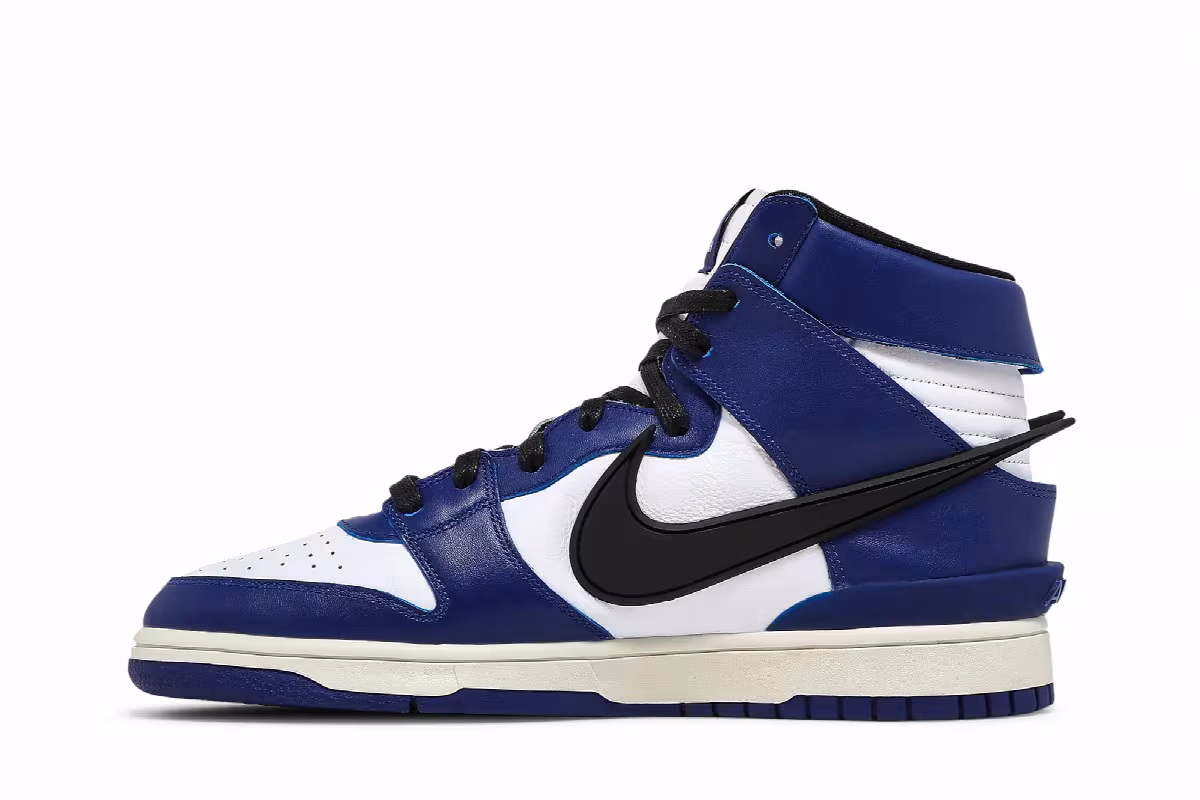 AMBUSH x Nike Dunk High Deep Royal, view 4