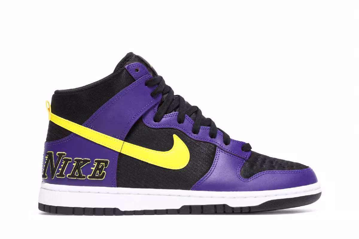 Nike Dunk High Premium EMB Lakers, view 2