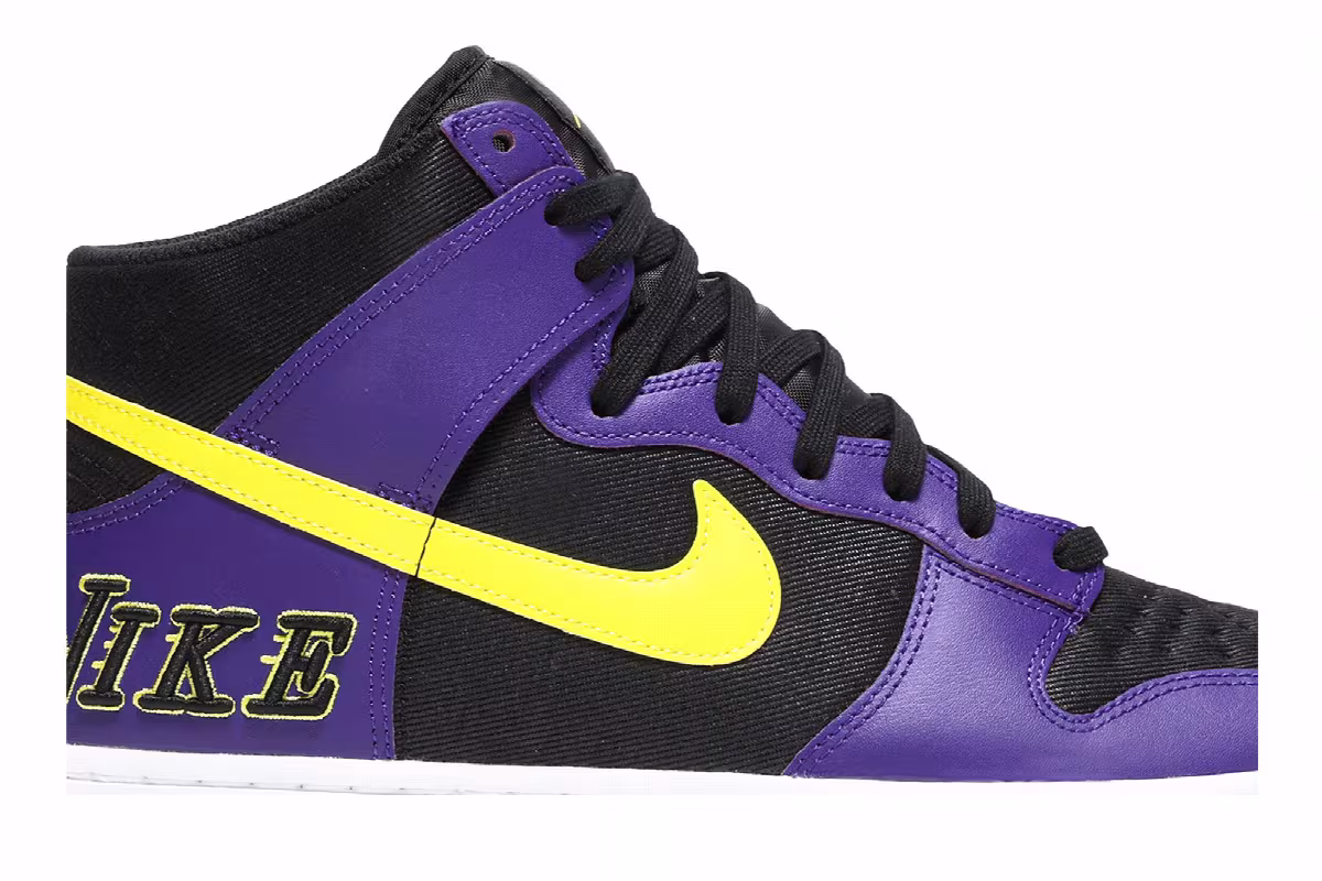 Nike Dunk High Premium EMB Lakers, view 3