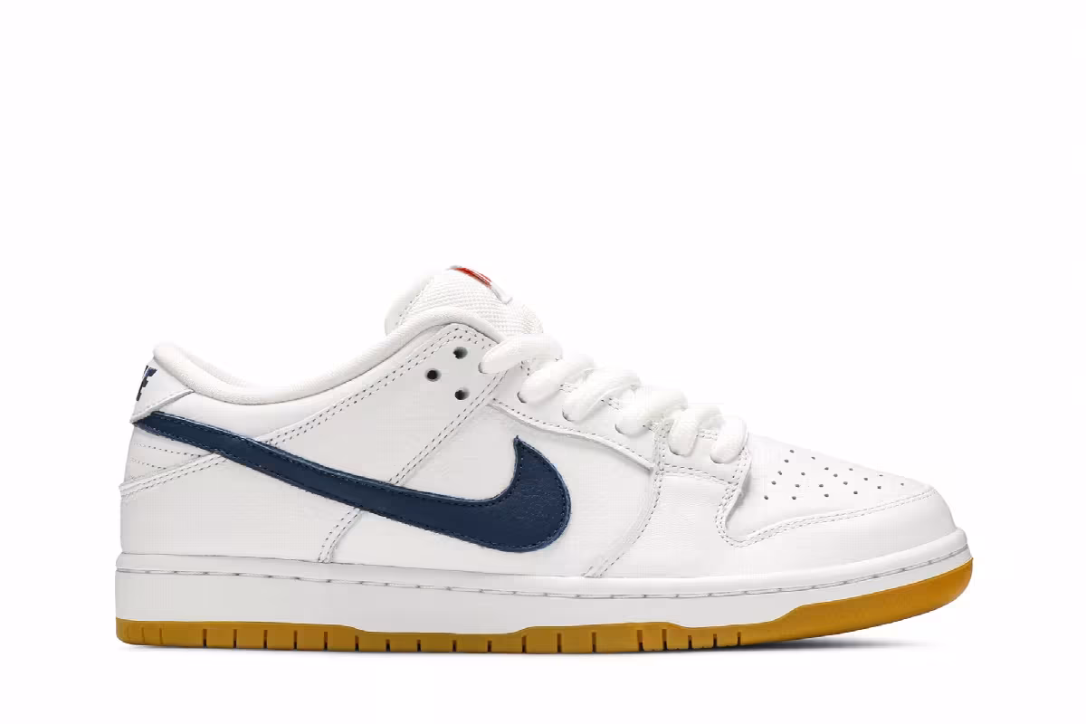 Nike Dunk Low Pro ISO SB Orange Label - White Navy, view 2