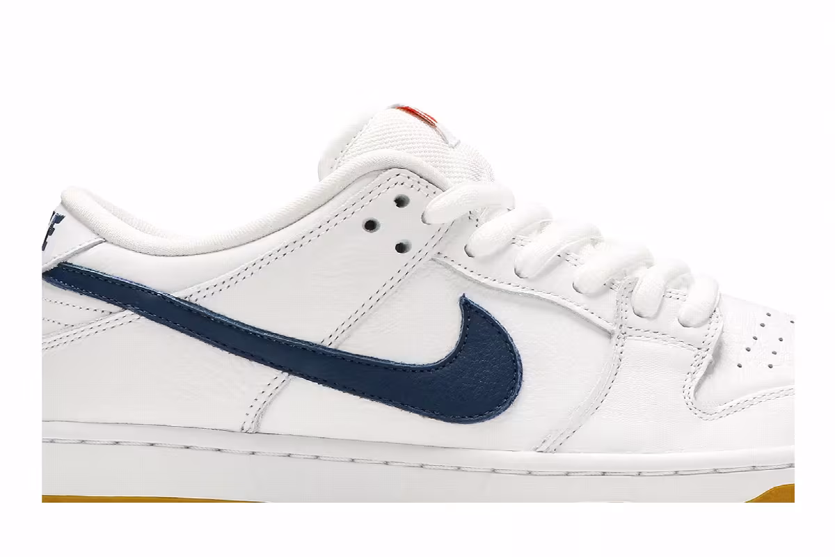 Nike Dunk Low Pro ISO SB Orange Label - White Navy, view 3