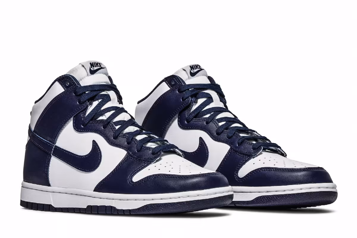 Nike Dunk High Midnight Navy, view 9