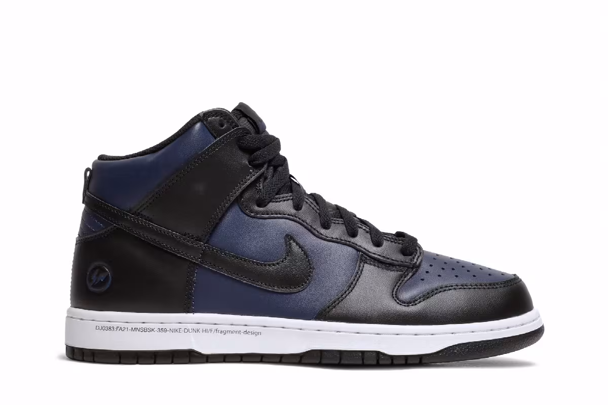 Fragment Design x Nike Dunk High Tokyo, view 2