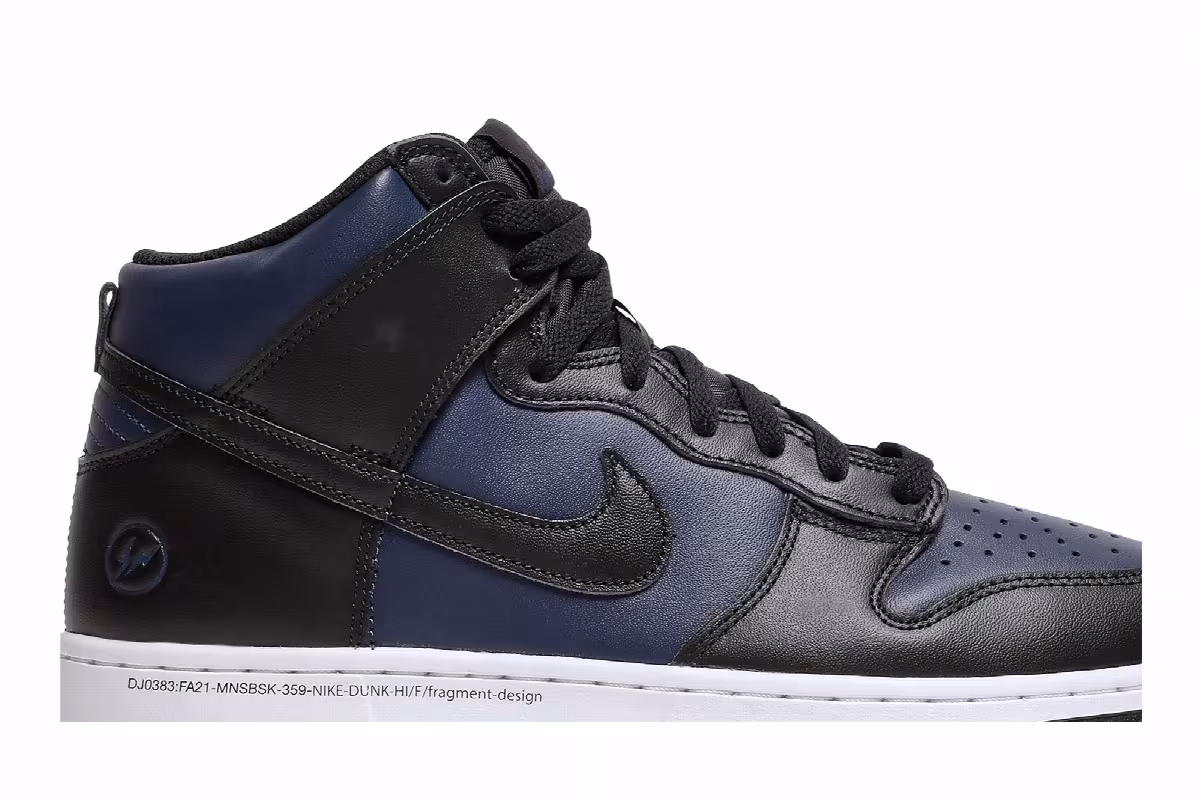 Fragment Design x Nike Dunk High Tokyo, view 3