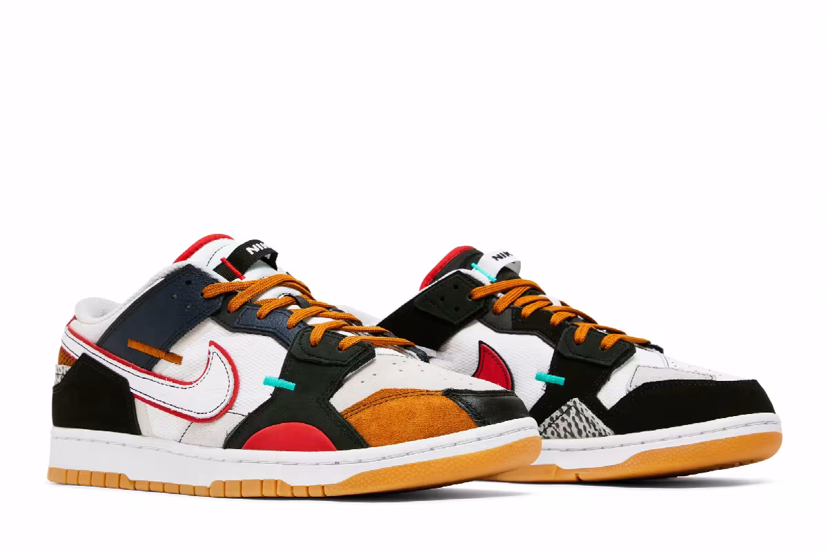 Nike Dunk Low Scrap Premium University Red, view 9