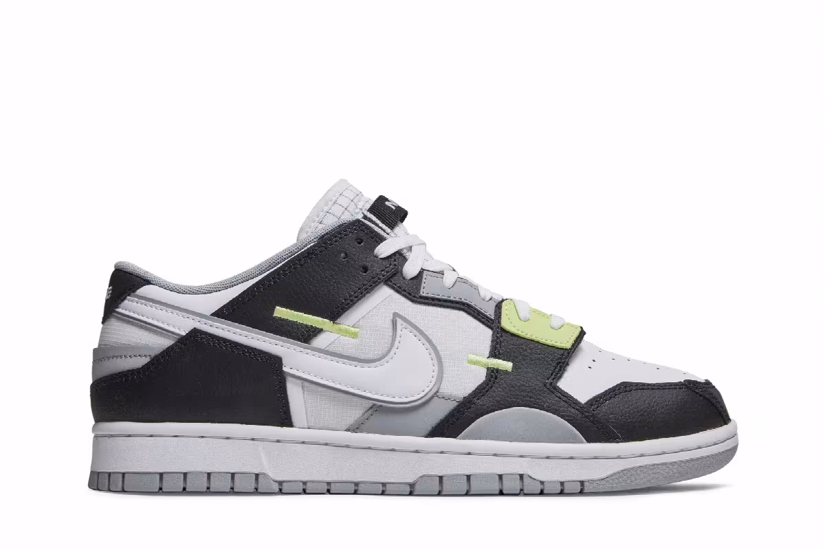 Nike Dunk Scrap Wolf Grey Light Lemon Twist, view 2