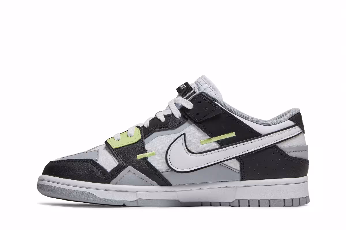 Nike Dunk Scrap Wolf Grey Light Lemon Twist, view 4