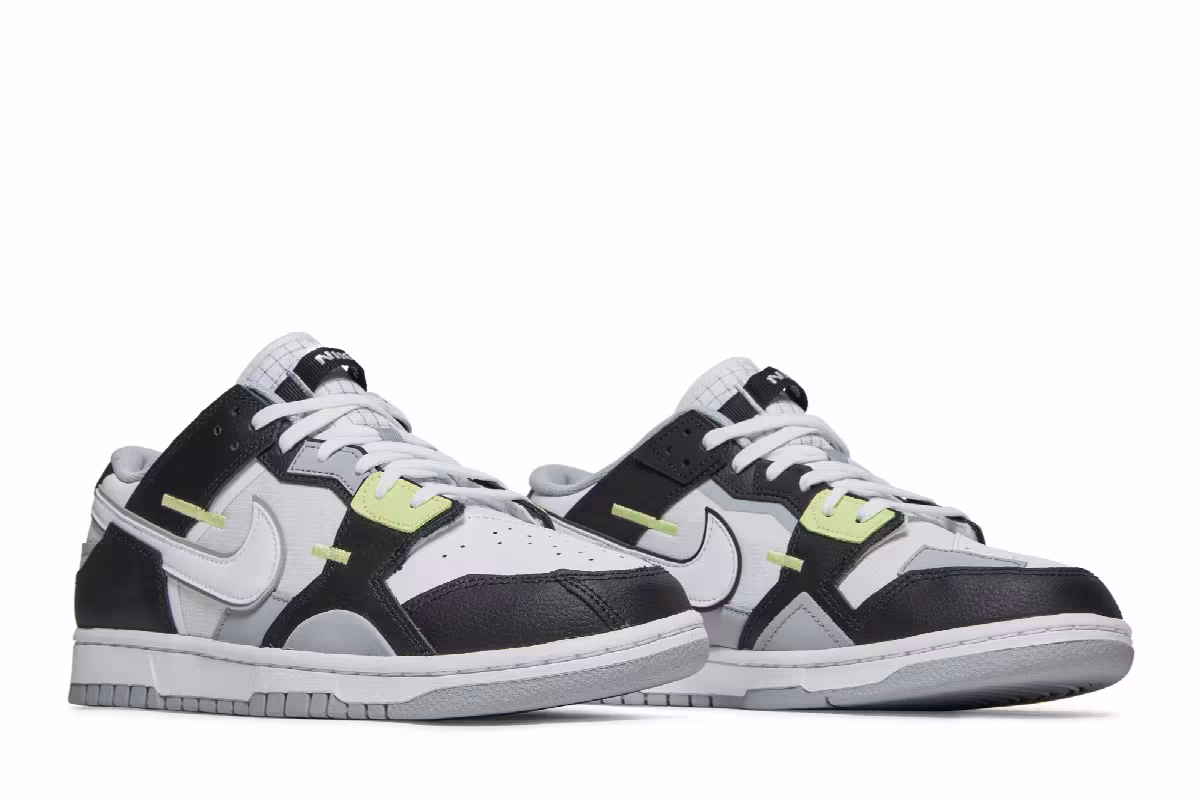 Nike Dunk Scrap Wolf Grey Light Lemon Twist, view 9