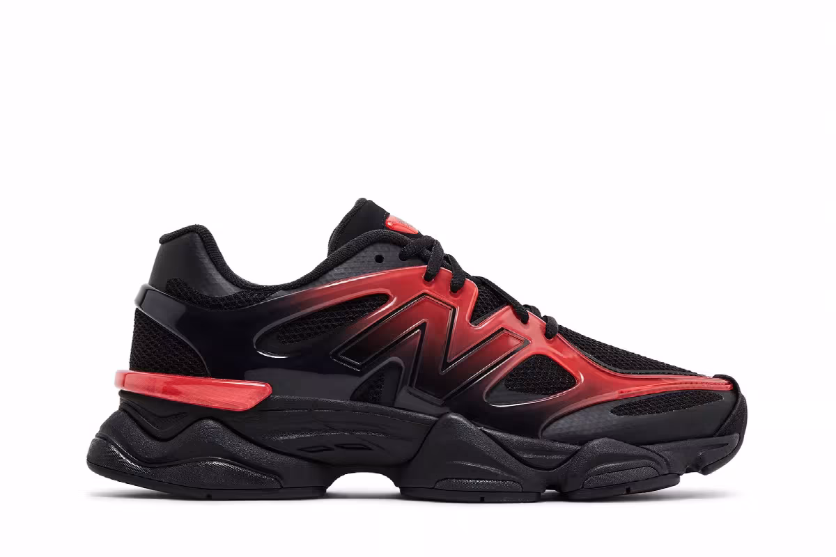 New Balance 9060 X Black Red, view 2