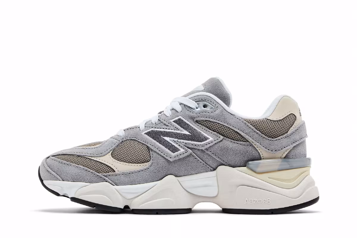 New Balance 9060 Big Kid Slate Grey Timberwolf, view 4