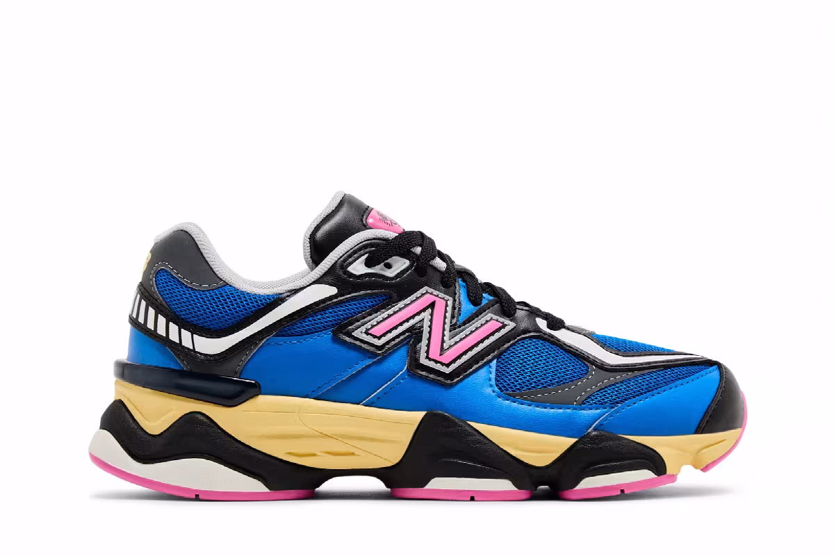 New Balance 9060 Big Kid Blue Oasis Real Pink, view 2