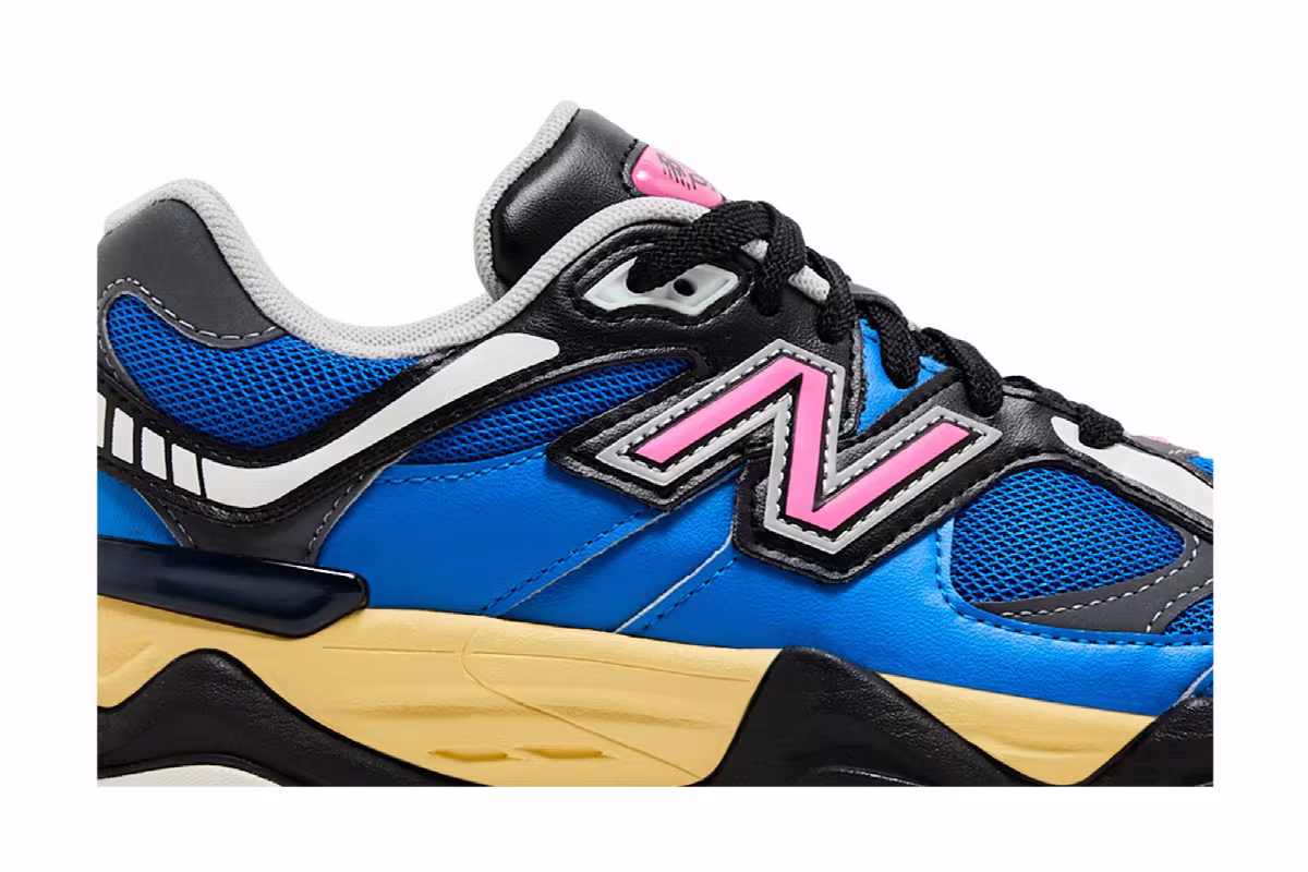 New Balance 9060 Big Kid Blue Oasis Real Pink, view 3