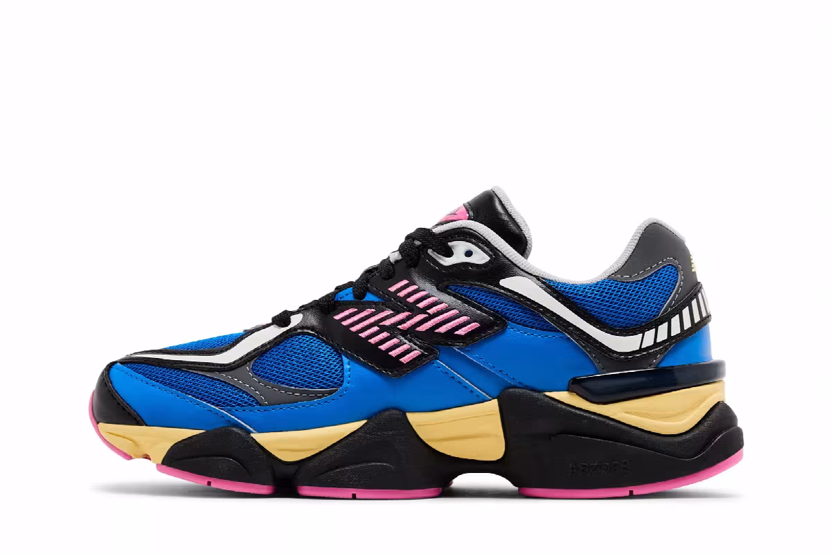 New Balance 9060 Big Kid Blue Oasis Real Pink, view 4