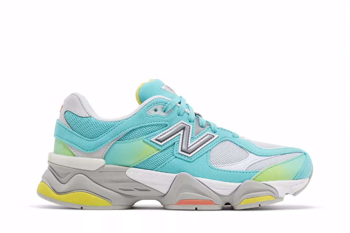 New Balance 9060 Big Kid Cyan Burst, view 2