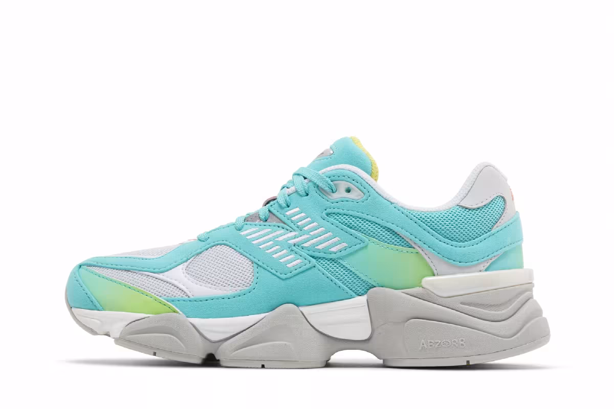 New Balance 9060 Big Kid Cyan Burst, view 4